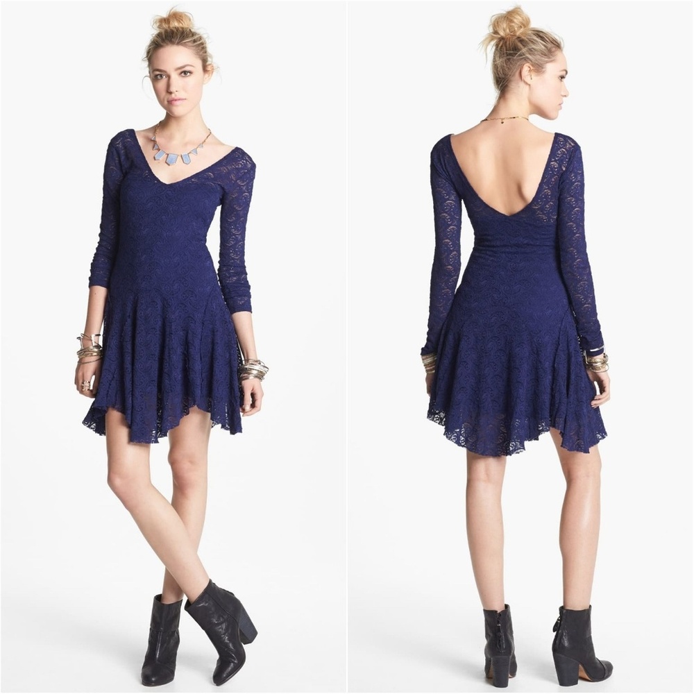 Free People Katya Paisley Lace Dress